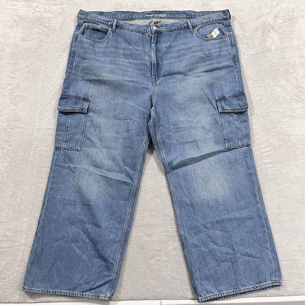 Old Navy Curvy Sky Hi Wide Leg Jeans Women's 26 Plus Extra High Rise Cargo